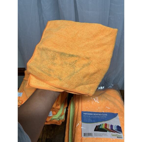 Lot Of Microfiber Cleaning Towels Yellow Orange 32 New / 16 Used Smart Choice - Picture 3 of 3